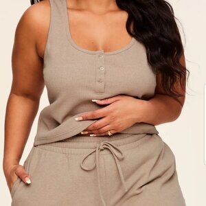 Beige set, top and shorts